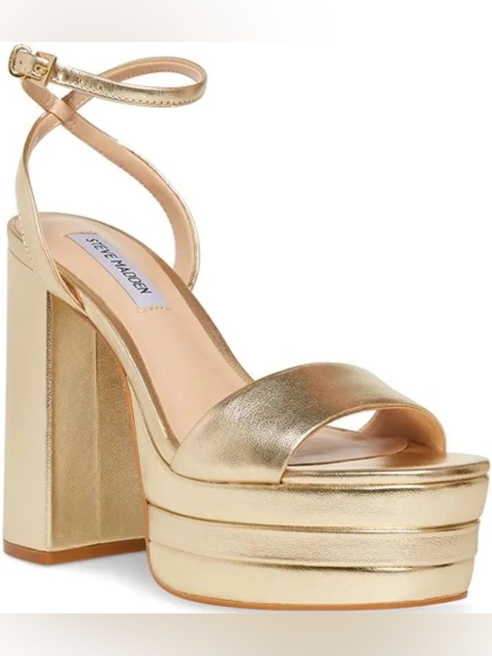 Steve Madden Metallic Gold Platform Heel